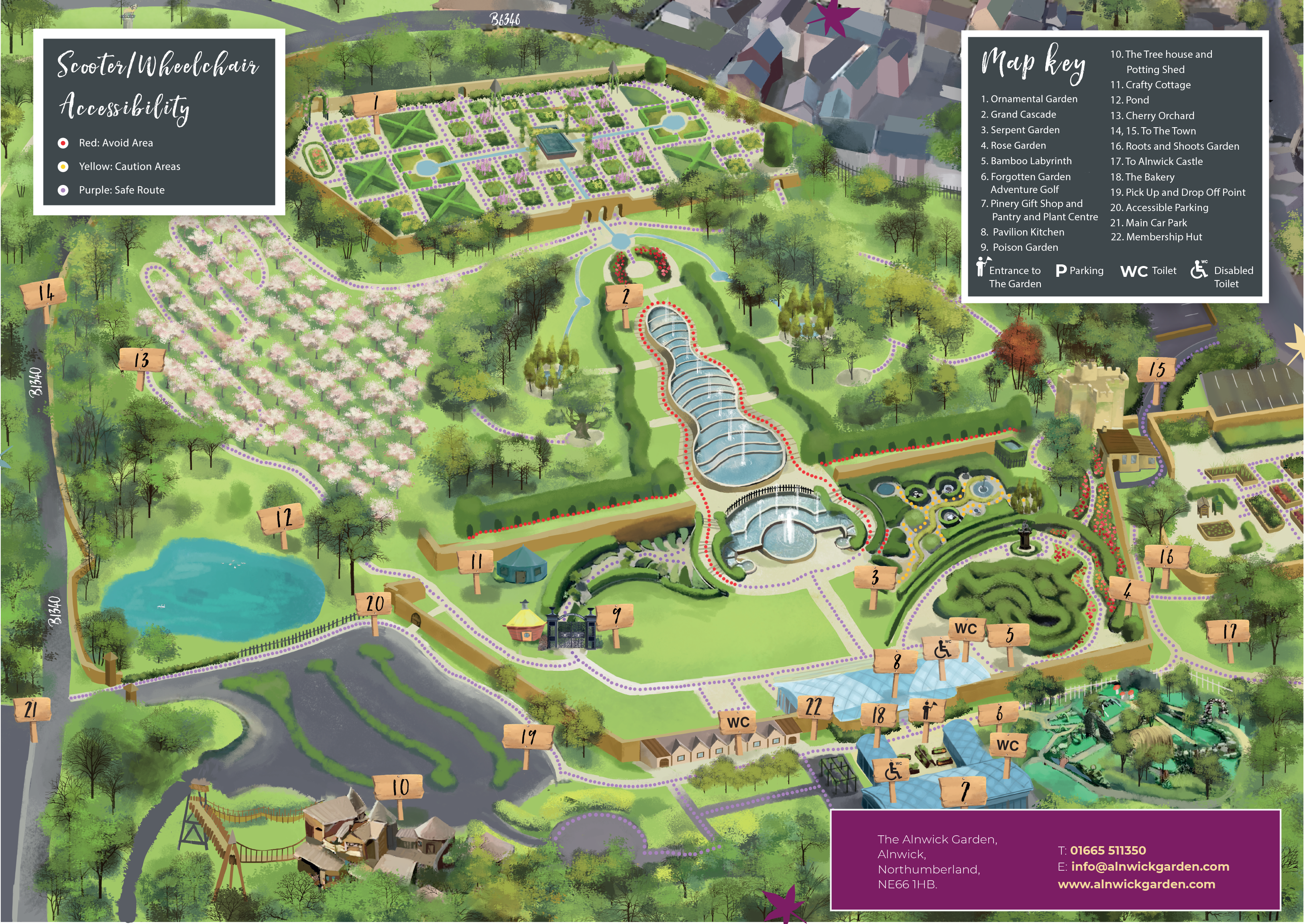 Alnwick Garden Map